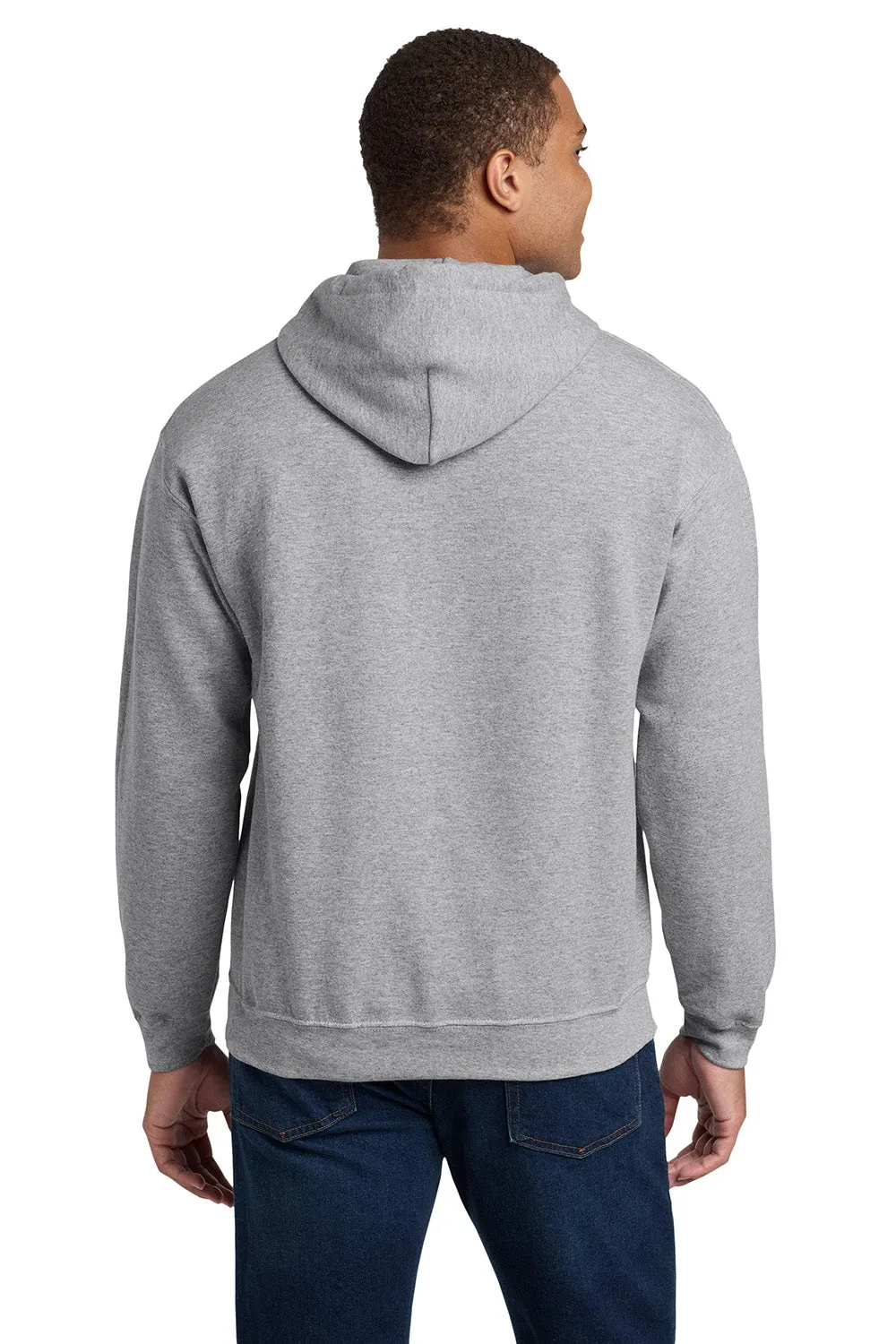Gildan Mens Pill Resistant Hooded Sweatshirt Hoodie w/ Pouch Pocket - Sport Grey