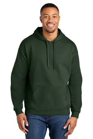 Gildan Mens Softstyle Hooded Sweatshirt Hoodie w/ Pouch Pocket - Forest Green