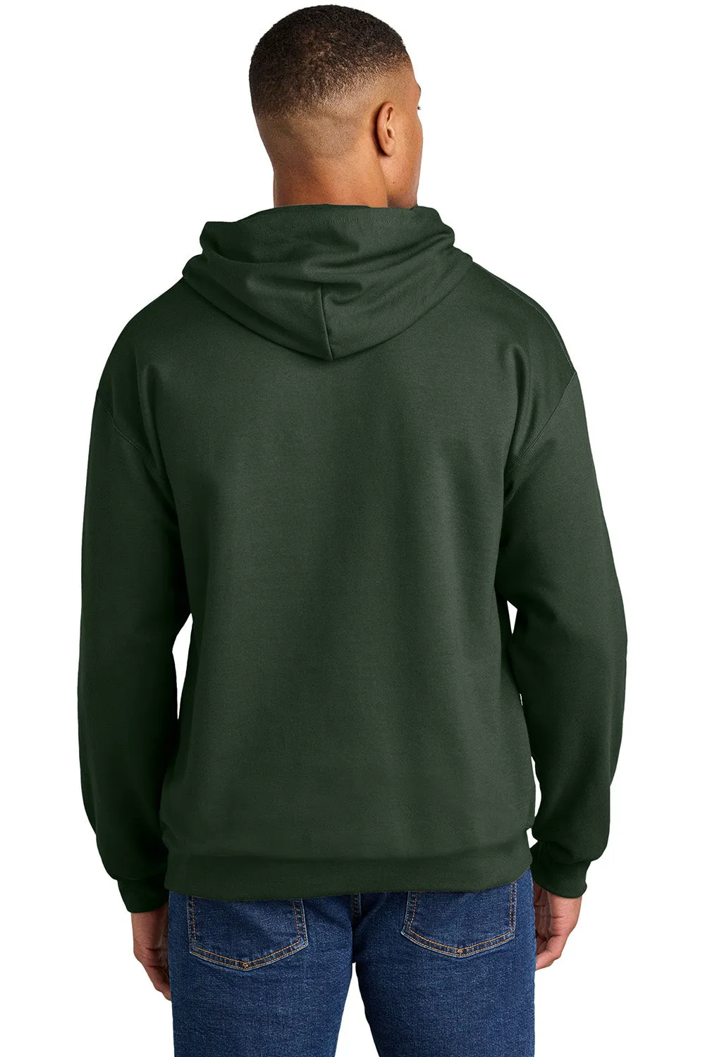 Gildan Mens Softstyle Hooded Sweatshirt Hoodie w/ Pouch Pocket - Forest Green