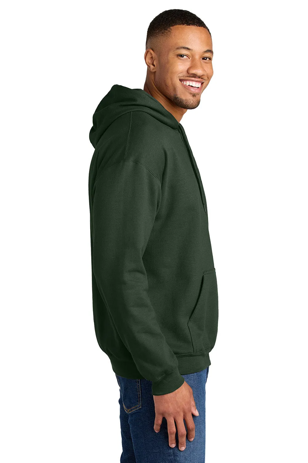 Gildan Mens Softstyle Hooded Sweatshirt Hoodie w/ Pouch Pocket - Forest Green