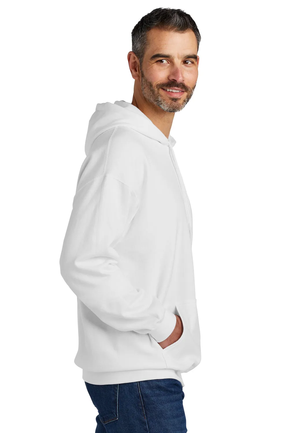 Gildan Mens Softstyle Hooded Sweatshirt Hoodie w/ Pouch Pocket - White
