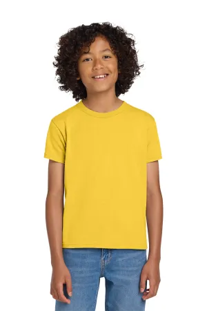Gildan Youth DryBlend Moisture Wicking Short Sleeve Crewneck T-Shirt - Daisy Yellow