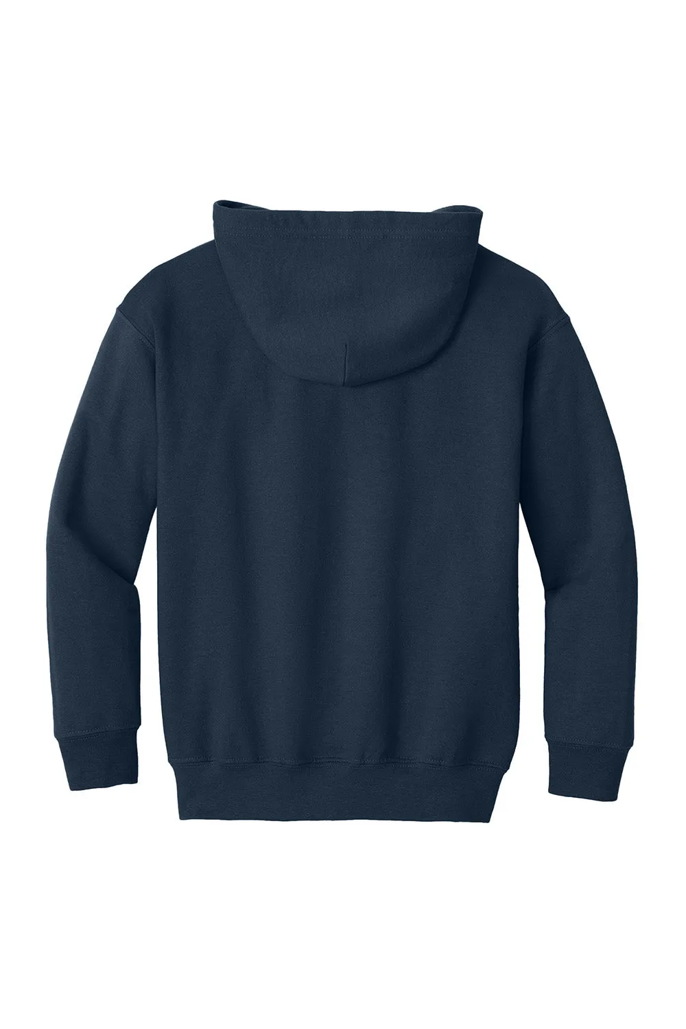 Gildan Youth Heavy Blend Full Zip Hooded Sweatshirt Hoodie w/ Pockets - Navy Blue