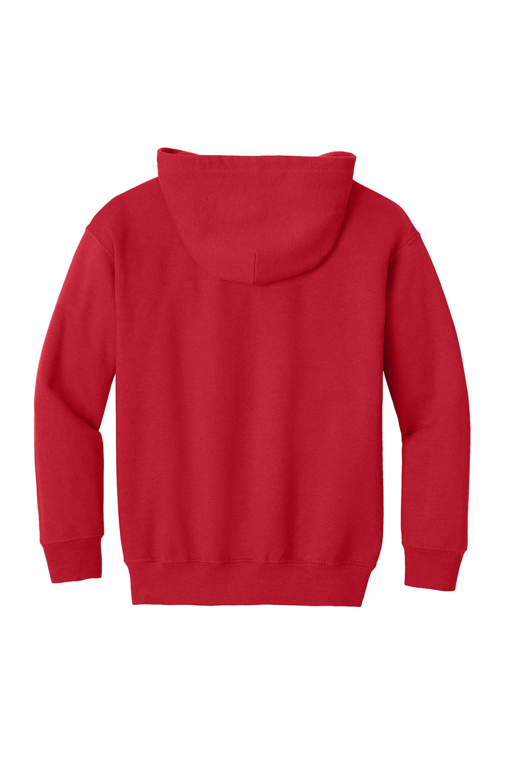 Gildan Youth Heavy Blend Full Zip Hooded Sweatshirt Hoodie w/ Pockets - Red