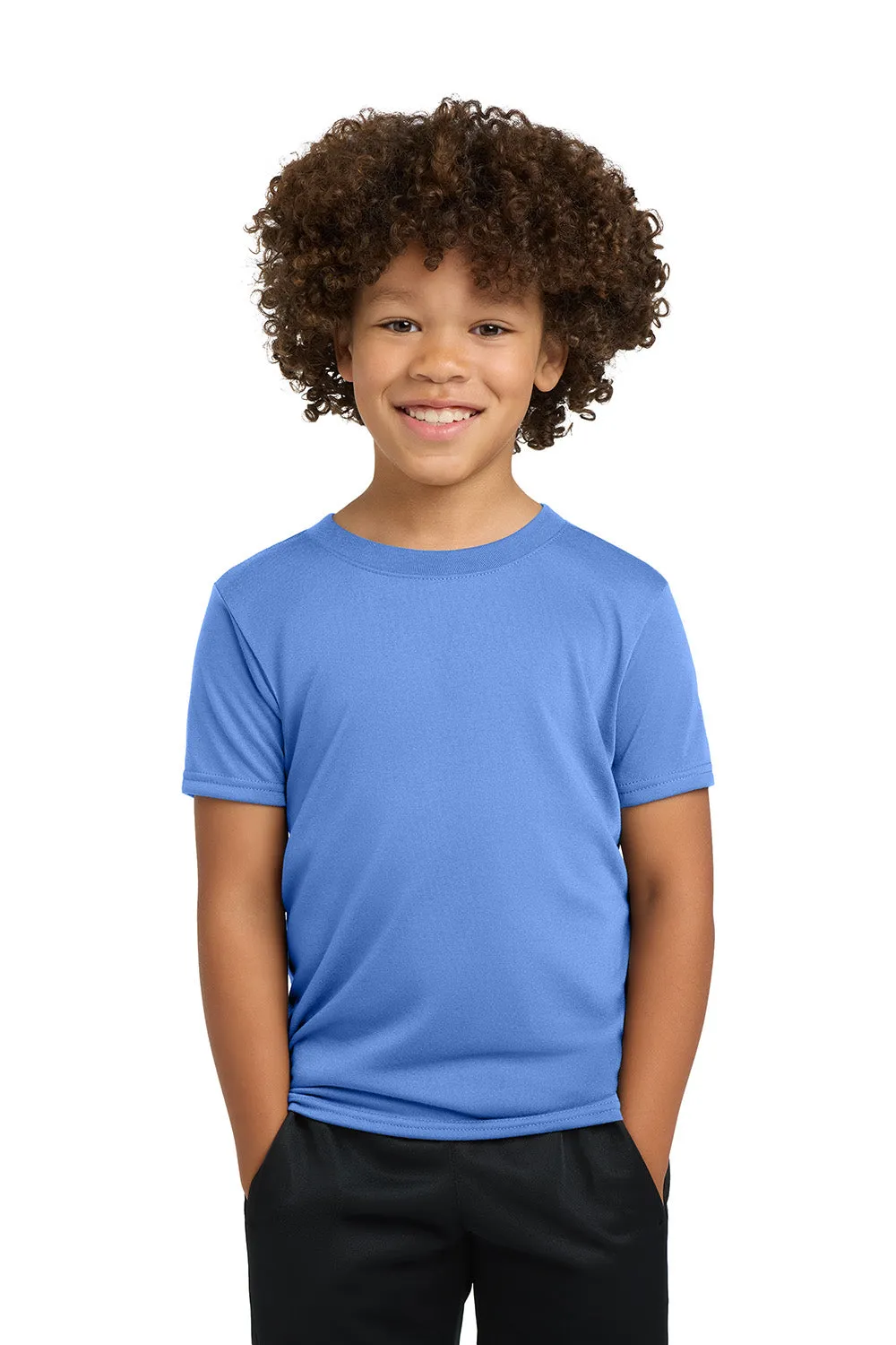 Gildan Youth Performance Jersey Moisture Wicking Short Sleeve Crewneck T-Shirt - Carolina Blue