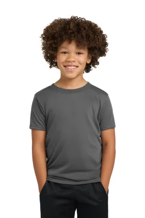 Gildan Youth Performance Jersey Moisture Wicking Short Sleeve Crewneck T-Shirt - Charcoal Grey