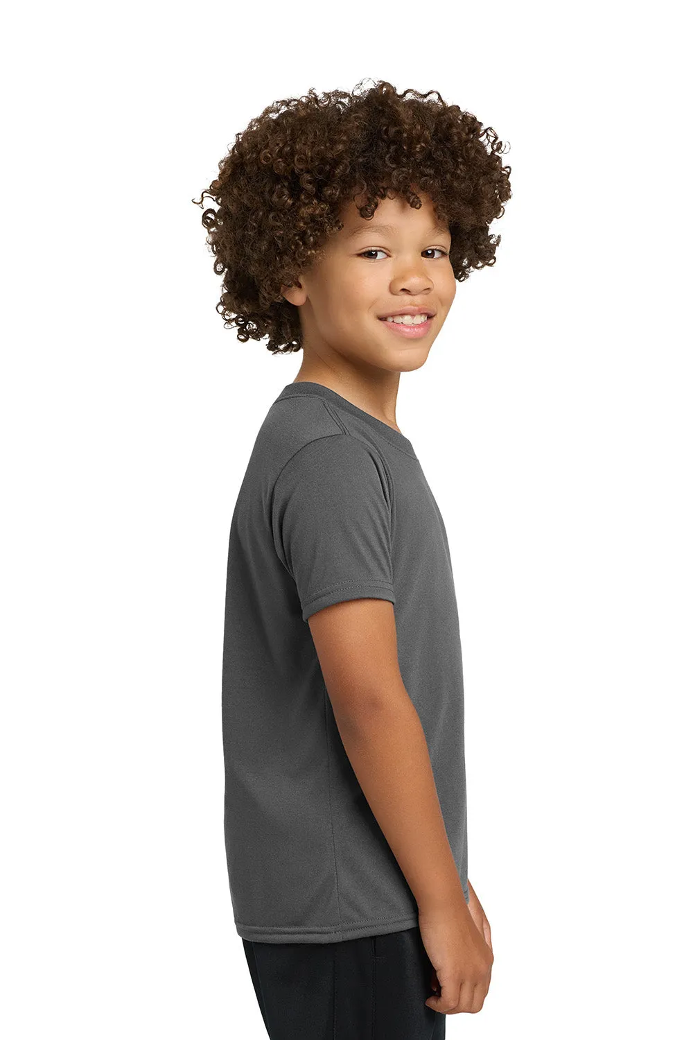 Gildan Youth Performance Jersey Moisture Wicking Short Sleeve Crewneck T-Shirt - Charcoal Grey