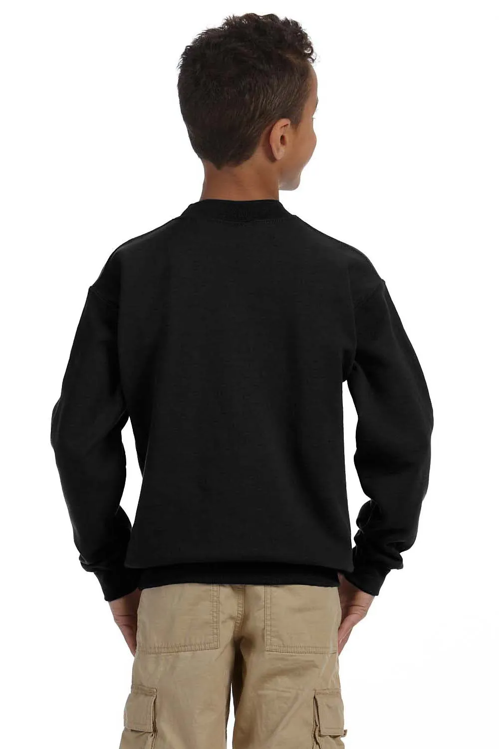 Gildan Youth Pill Resistant Fleece Crewneck Sweatshirt - Black