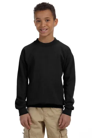 Gildan Youth Pill Resistant Fleece Crewneck Sweatshirt - Black
