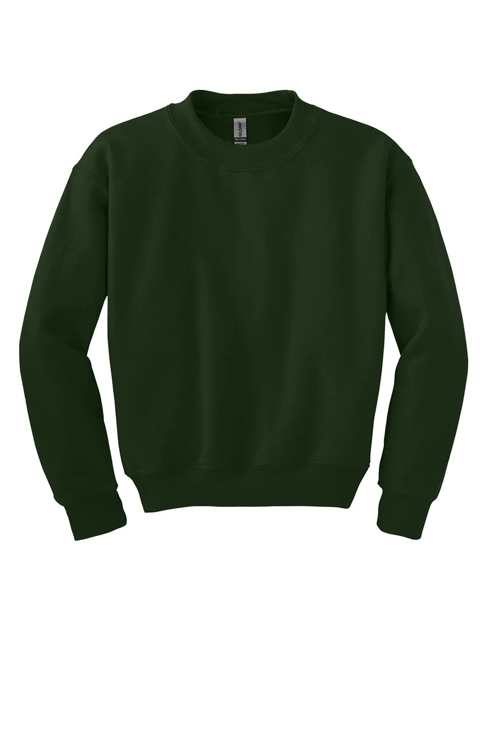 Gildan Youth Pill Resistant Fleece Crewneck Sweatshirt - Forest Green