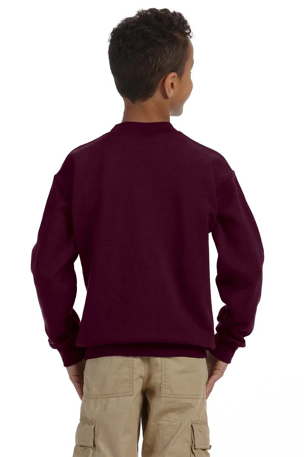 Gildan Youth Pill Resistant Fleece Crewneck Sweatshirt - Maroon