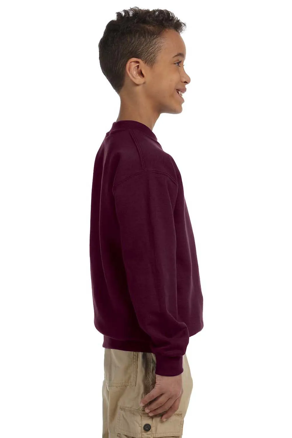 Gildan Youth Pill Resistant Fleece Crewneck Sweatshirt - Maroon