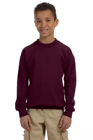 Gildan Youth Pill Resistant Fleece Crewneck Sweatshirt - Maroon