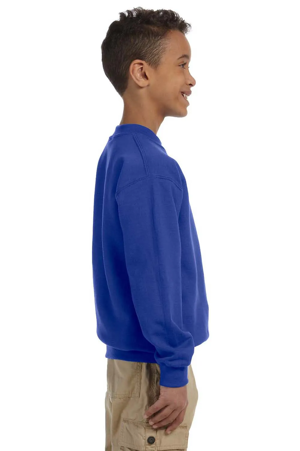 Gildan Youth Pill Resistant Fleece Crewneck Sweatshirt - Royal Blue