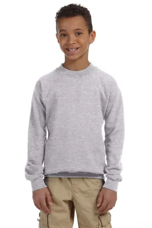 Gildan Youth Pill Resistant Fleece Crewneck Sweatshirt - Sport Grey