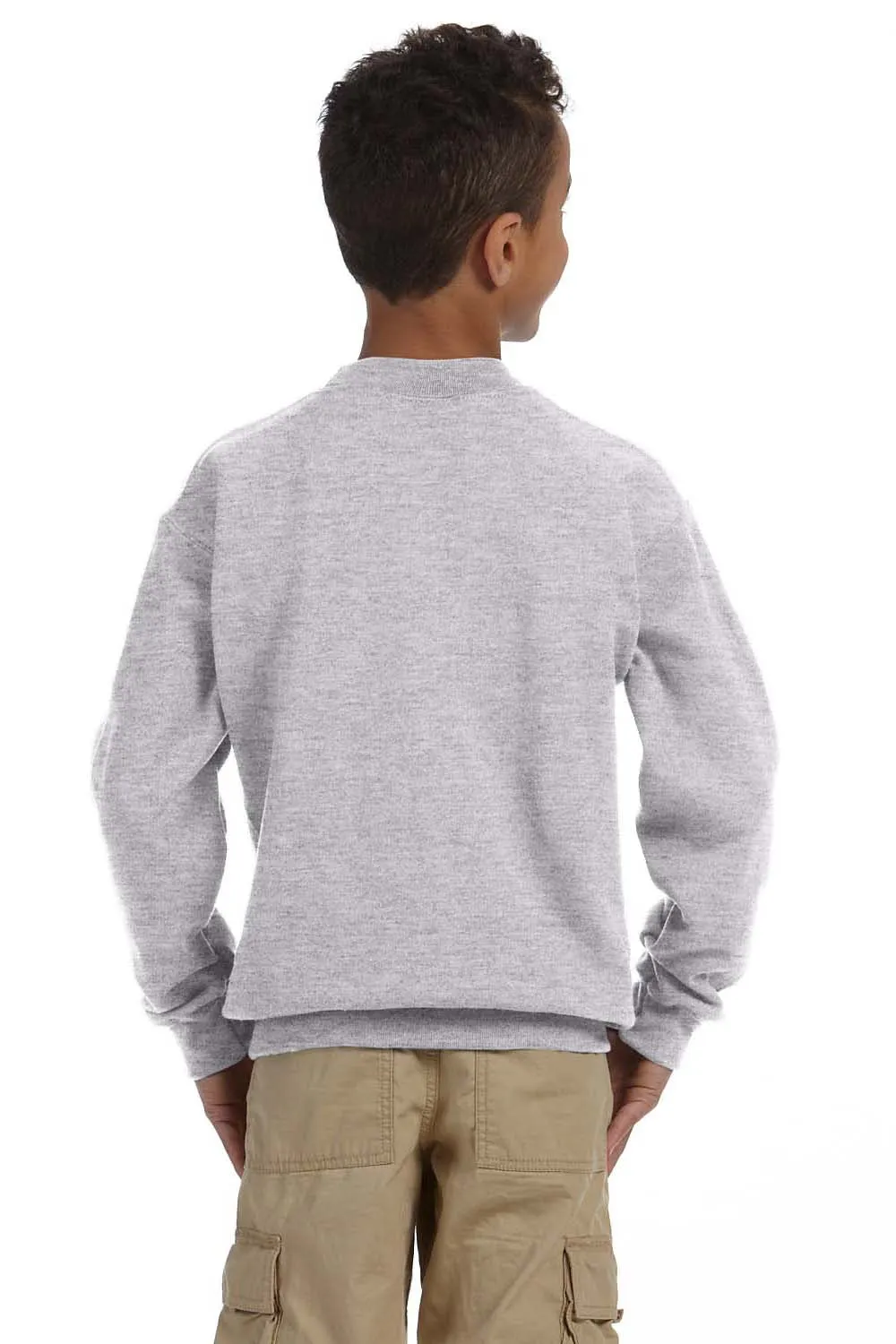 Gildan Youth Pill Resistant Fleece Crewneck Sweatshirt - Sport Grey