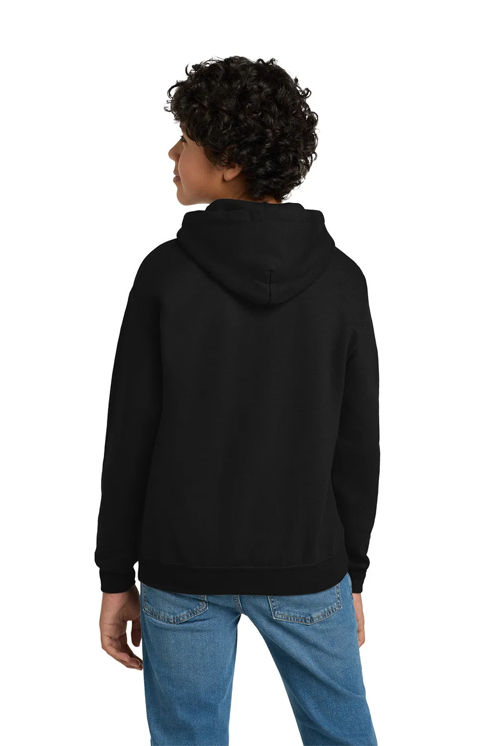 Gildan Youth Pill Resistant Hooded Sweatshirt Hoodie w/ Pouch Pocket - Black
