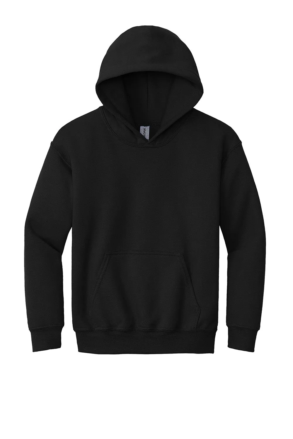 Gildan Youth Pill Resistant Hooded Sweatshirt Hoodie w/ Pouch Pocket - Black