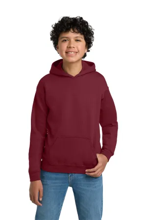 Gildan Youth Pill Resistant Hooded Sweatshirt Hoodie w/ Pouch Pocket - Cardinal Red