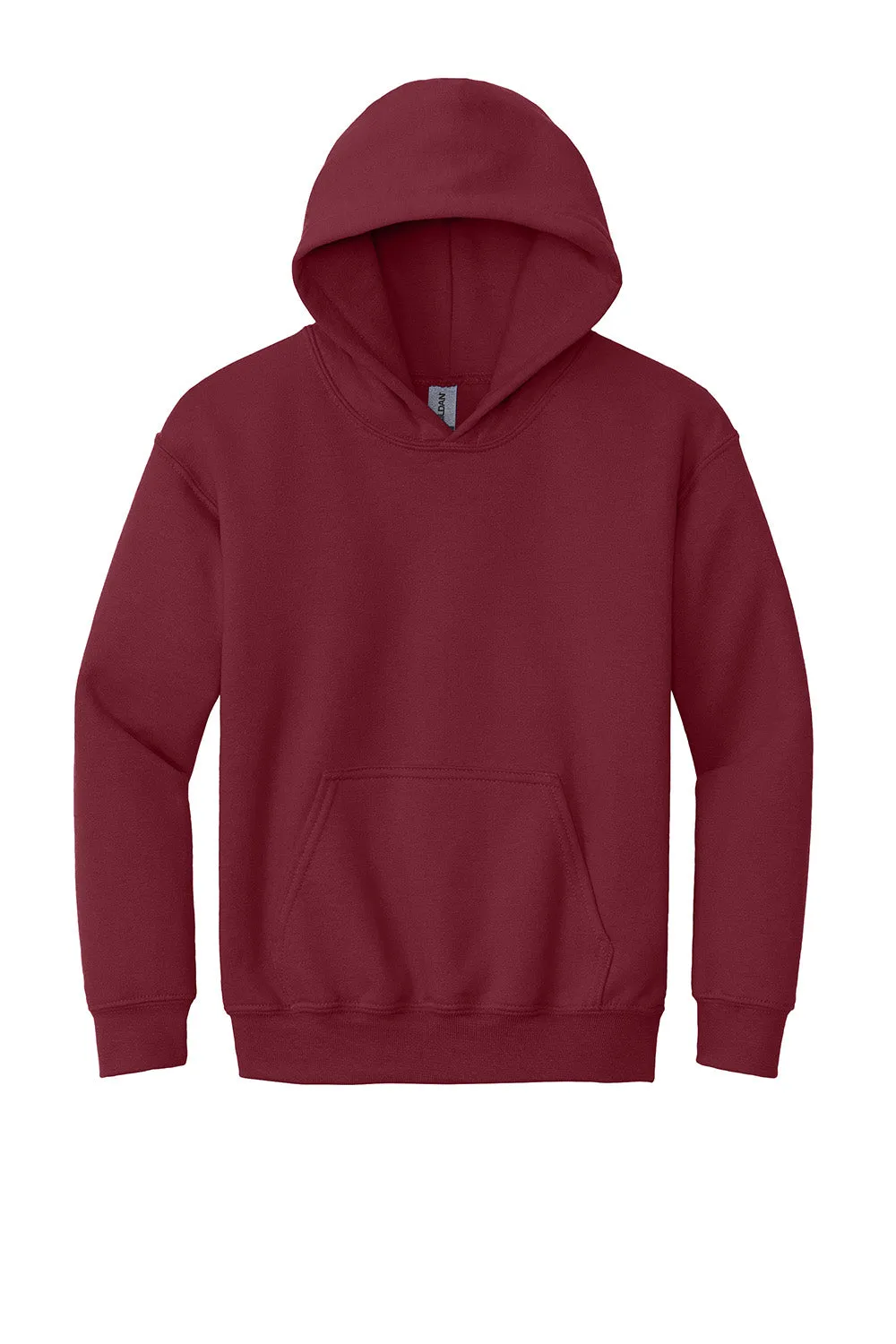 Gildan Youth Pill Resistant Hooded Sweatshirt Hoodie w/ Pouch Pocket - Cardinal Red