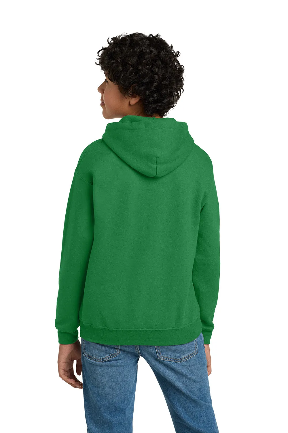 Gildan Youth Pill Resistant Hooded Sweatshirt Hoodie w/ Pouch Pocket - Irish Green