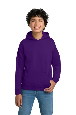 Gildan Youth Pill Resistant Hooded Sweatshirt Hoodie w/ Pouch Pocket - Purple
