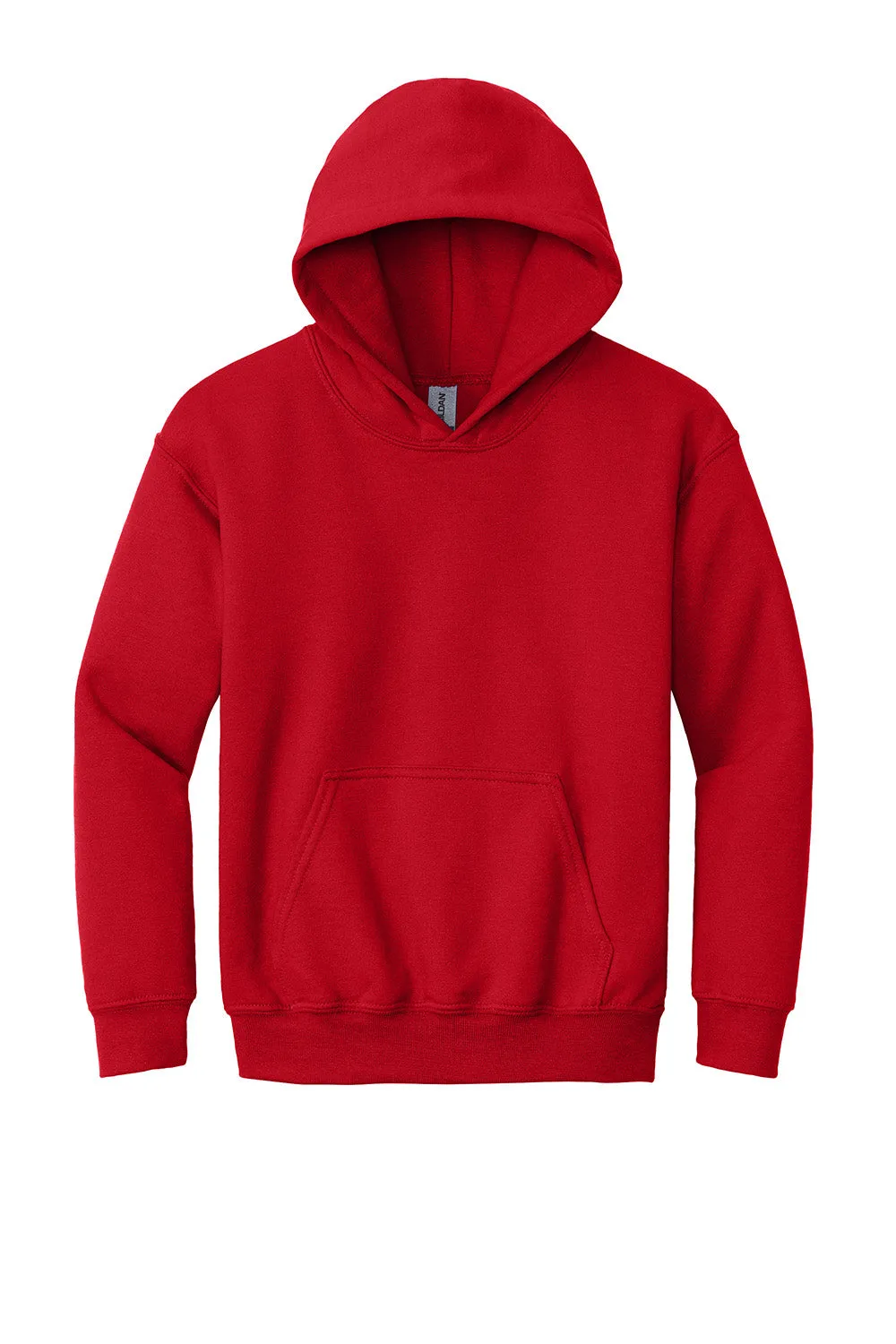 Gildan Youth Pill Resistant Hooded Sweatshirt Hoodie w/ Pouch Pocket - Red