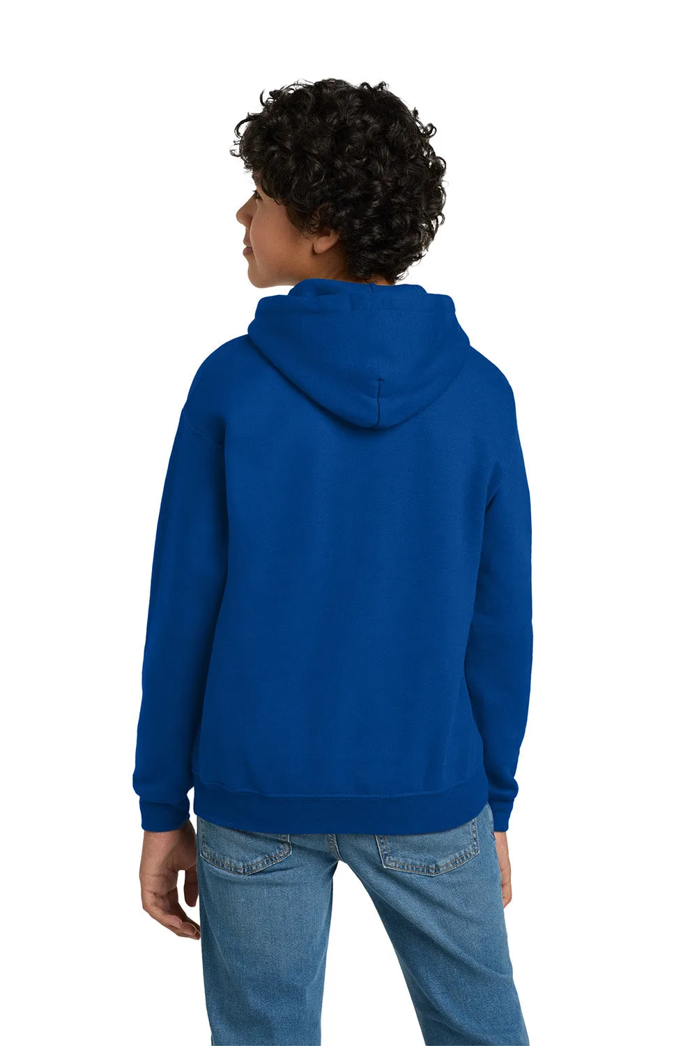 Gildan Youth Pill Resistant Hooded Sweatshirt Hoodie w/ Pouch Pocket - Royal Blue
