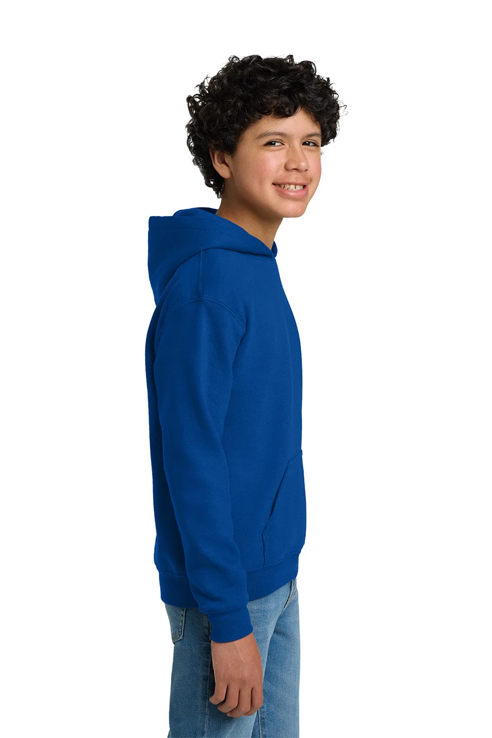 Gildan Youth Pill Resistant Hooded Sweatshirt Hoodie w/ Pouch Pocket - Royal Blue