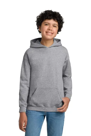 Gildan Youth Pill Resistant Hooded Sweatshirt Hoodie w/ Pouch Pocket - Sport Grey