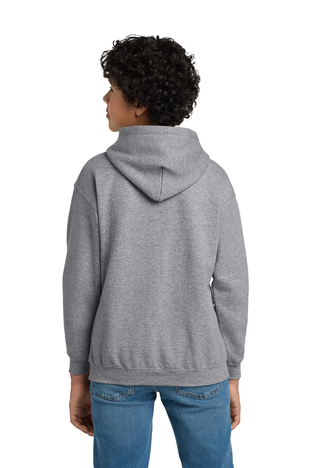 Gildan Youth Pill Resistant Hooded Sweatshirt Hoodie w/ Pouch Pocket - Sport Grey
