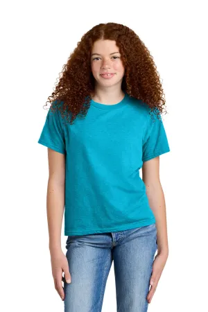 Gildan Youth Softstyle CVC Short Sleeve Crewneck T-Shirt - Caribbean Blue Mist