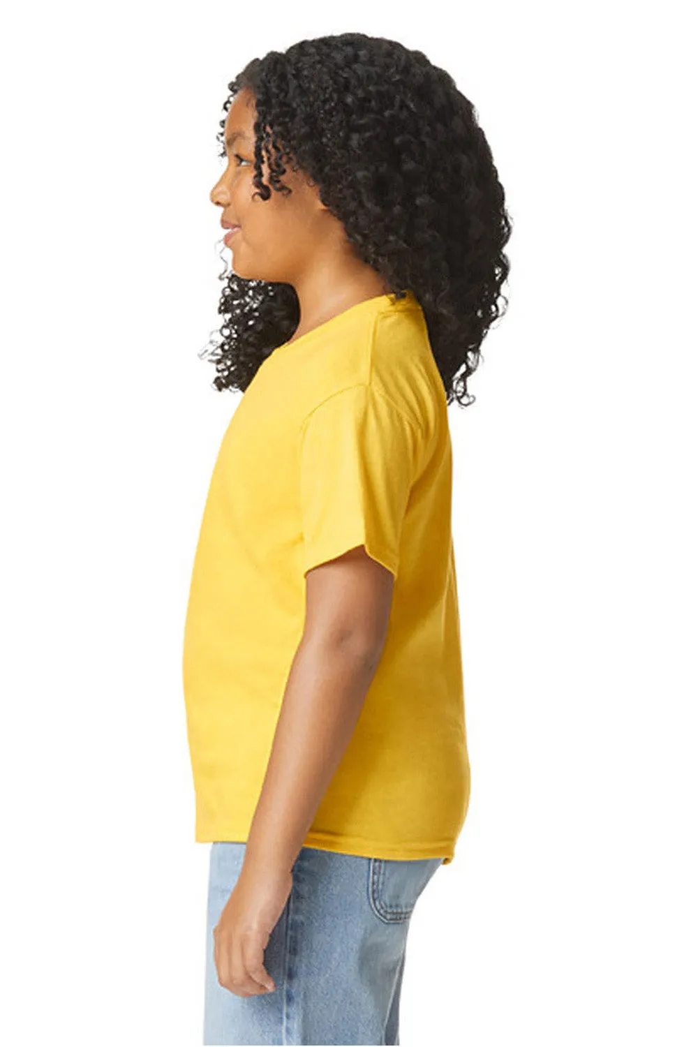 Gildan Youth Softstyle CVC Short Sleeve Crewneck T-Shirt - Daisy Yellow Mist