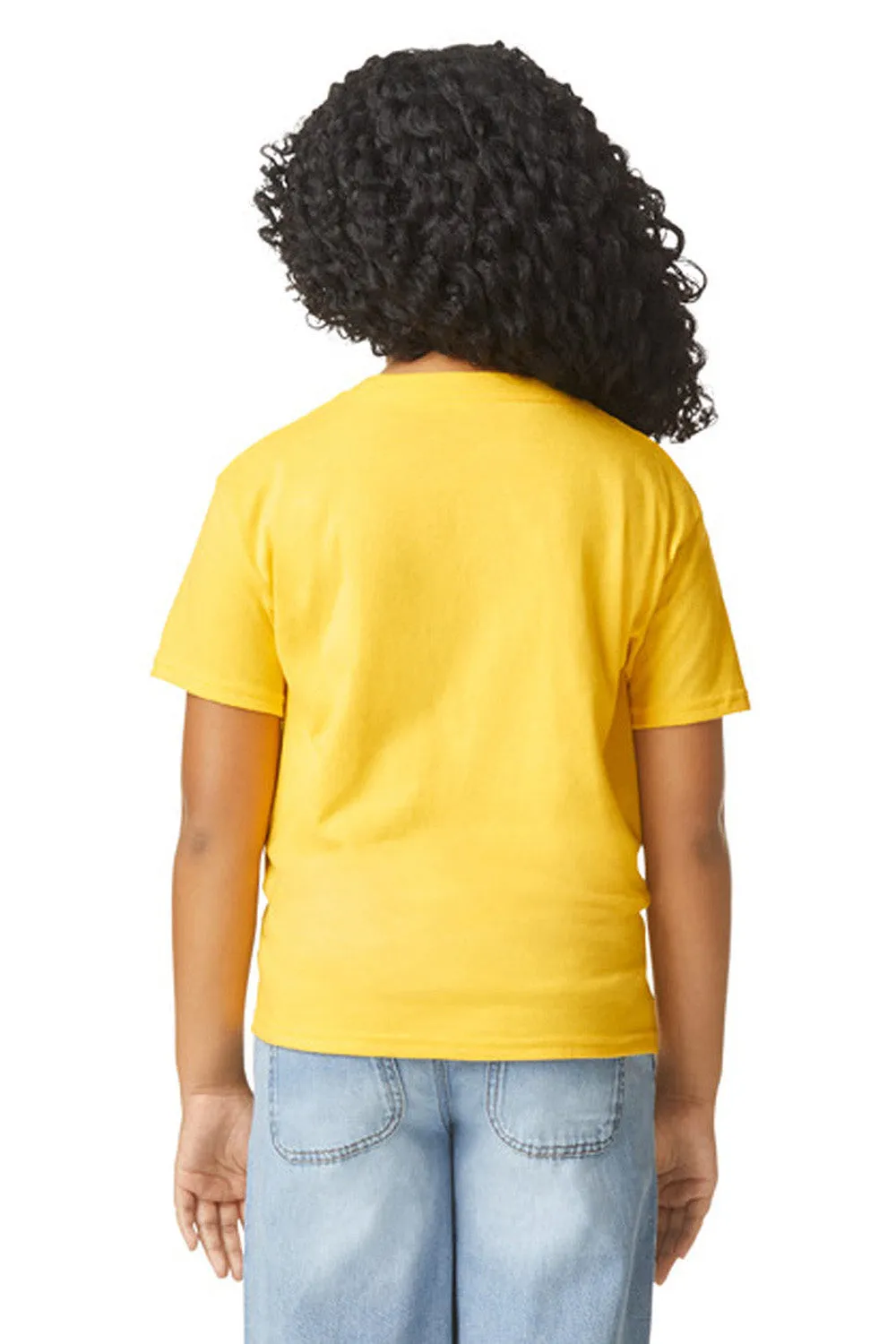 Gildan Youth Softstyle CVC Short Sleeve Crewneck T-Shirt - Daisy Yellow Mist