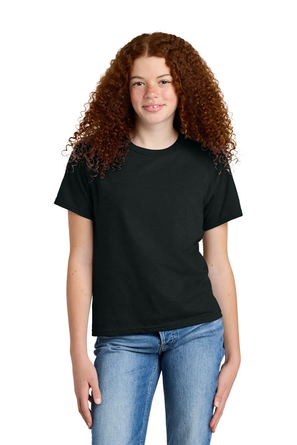 Gildan Youth Softstyle CVC Short Sleeve Crewneck T-Shirt - Pitch Black