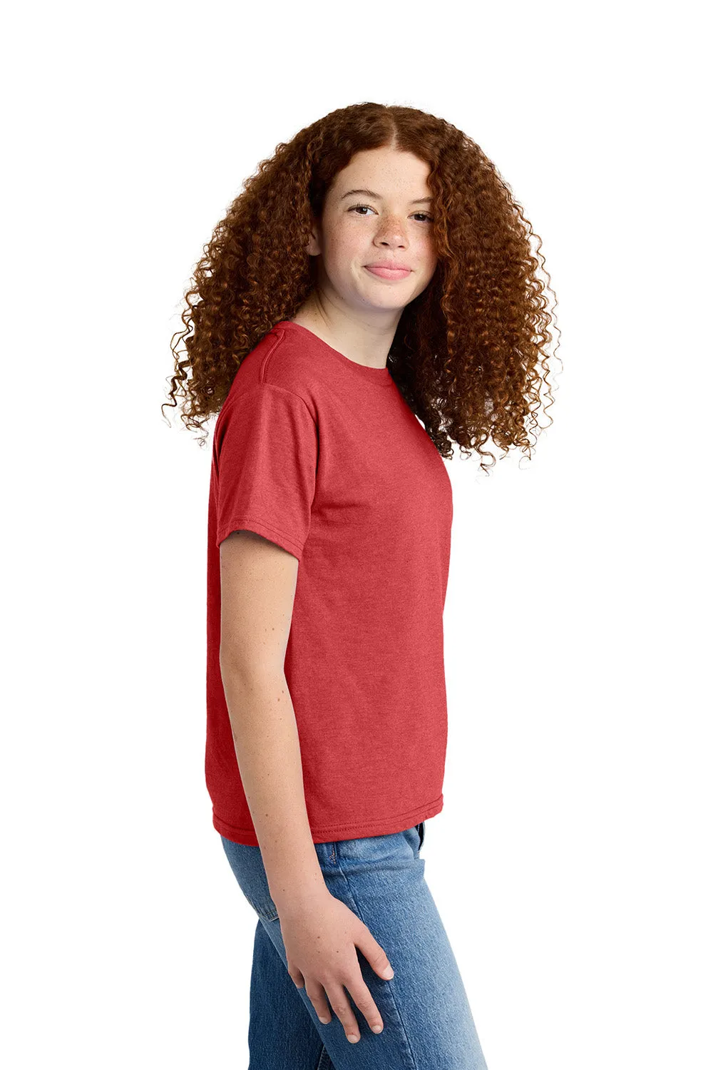 Gildan Youth Softstyle CVC Short Sleeve Crewneck T-Shirt - Red Mist