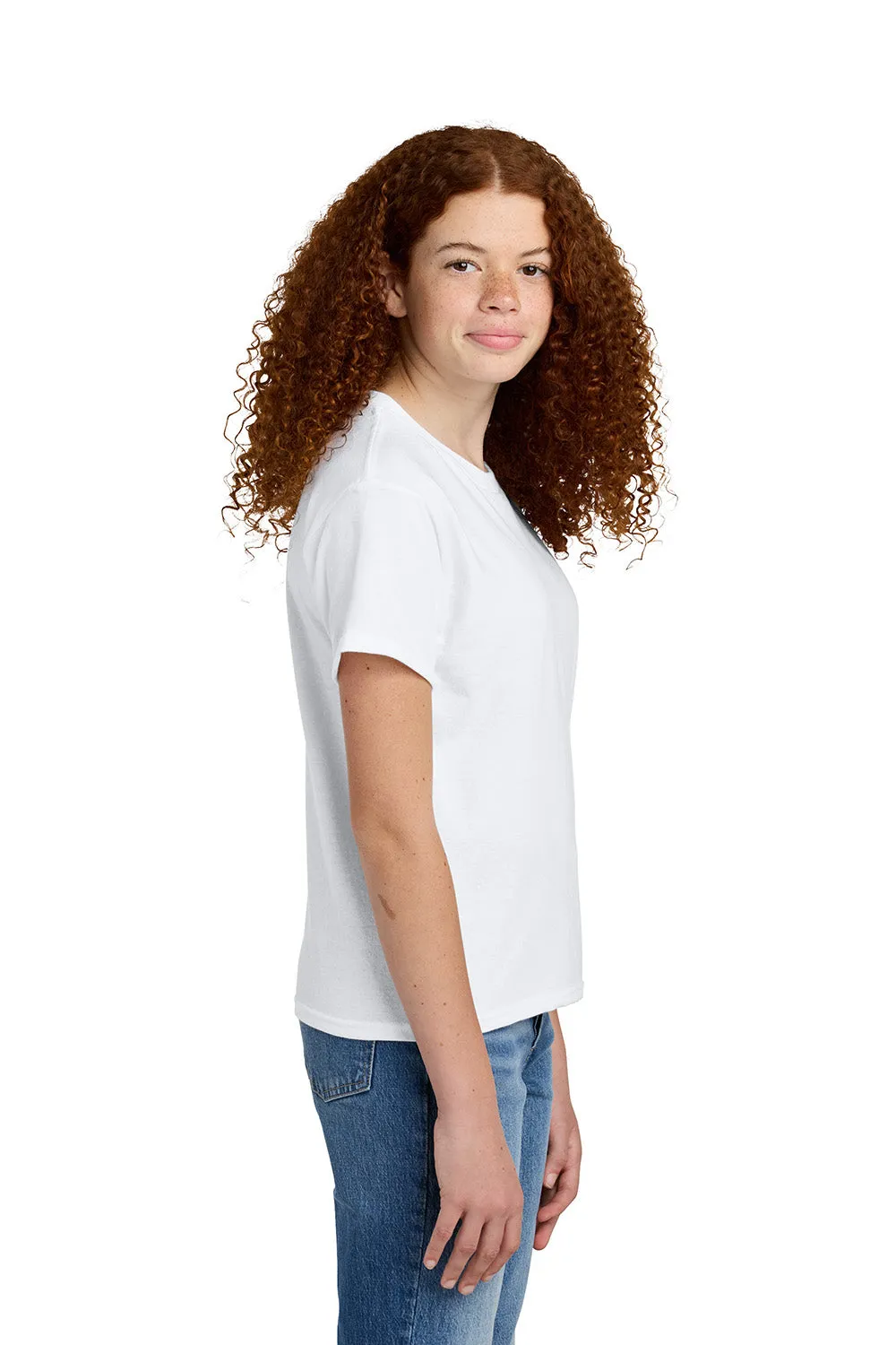 Gildan Youth Softstyle CVC Short Sleeve Crewneck T-Shirt - White