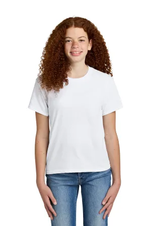 Gildan Youth Softstyle CVC Short Sleeve Crewneck T-Shirt - White