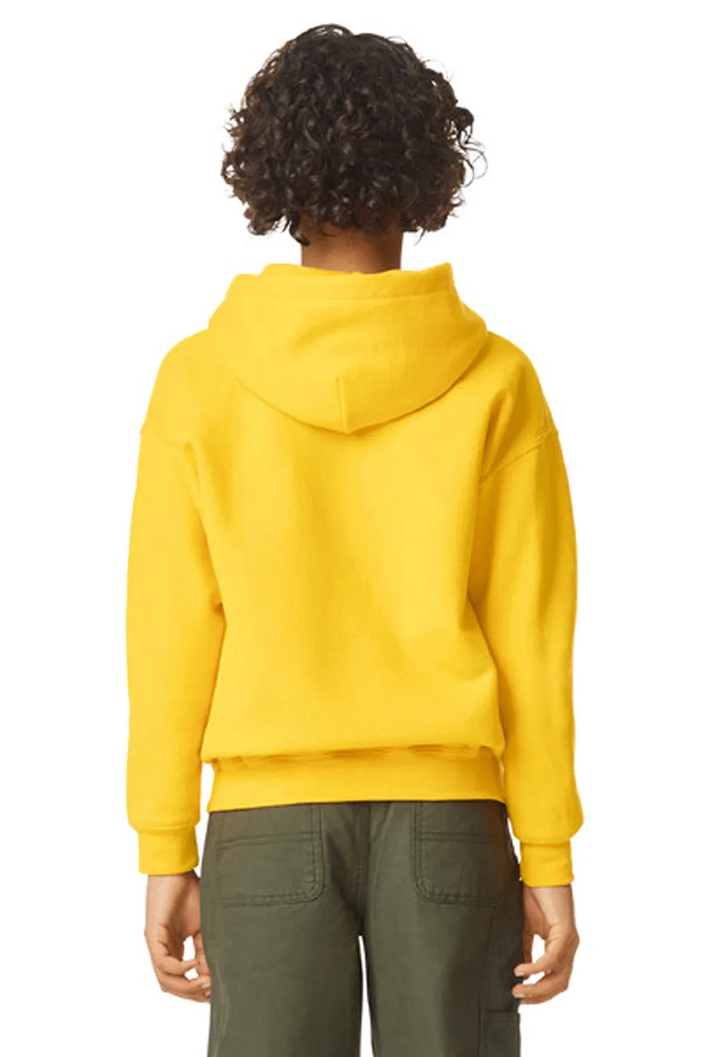 Gildan Youth Softstyle Hooded Sweatshirt Hoodie w/ Pouch Pocket - Daisy Yellow
