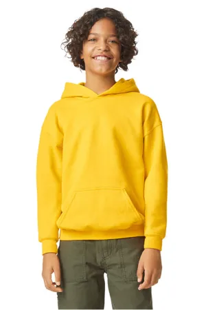 Gildan Youth Softstyle Hooded Sweatshirt Hoodie w/ Pouch Pocket - Daisy Yellow