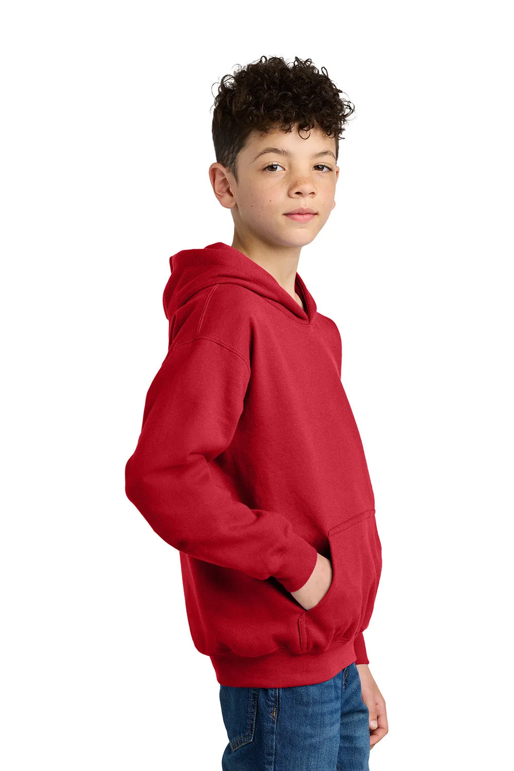 Gildan Youth Softstyle Hooded Sweatshirt Hoodie w/ Pouch Pocket - Red