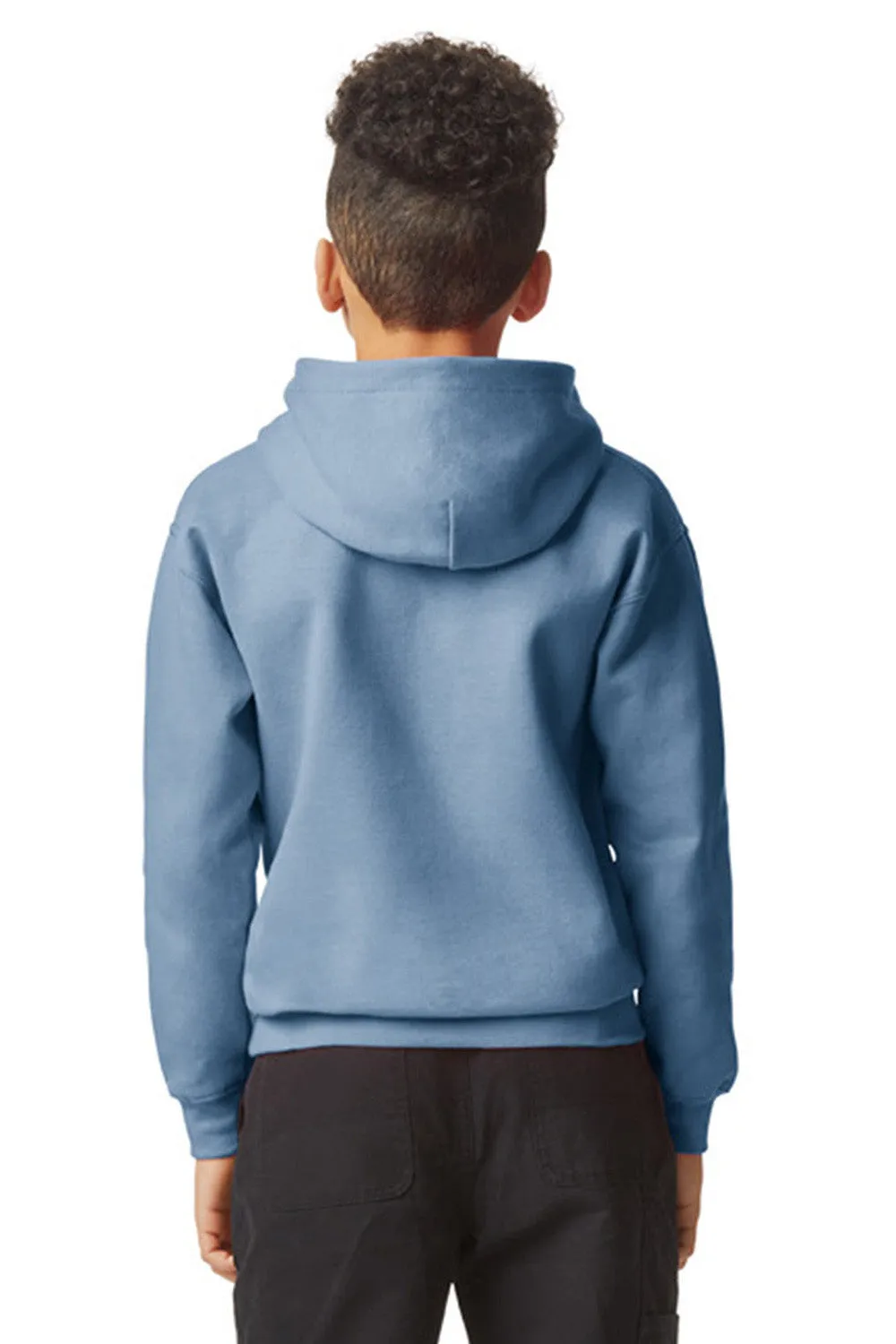 Gildan Youth Softstyle Hooded Sweatshirt Hoodie w/ Pouch Pocket - Stone Blue