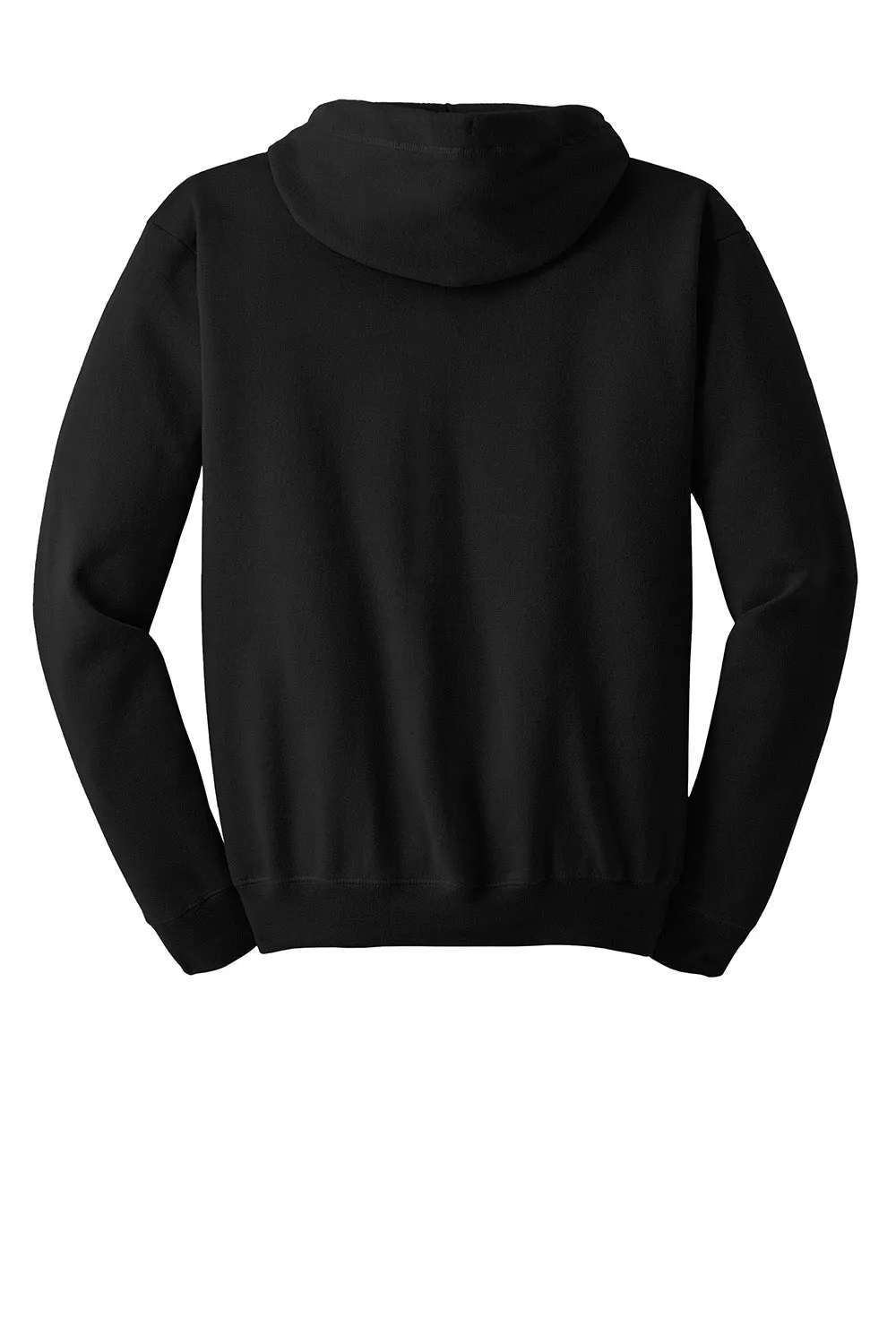 Hanes Mens EcoSmart Print Pro XP Pill Resistant Full Zip Hooded Sweatshirt Hoodie w/ Pockets - Black