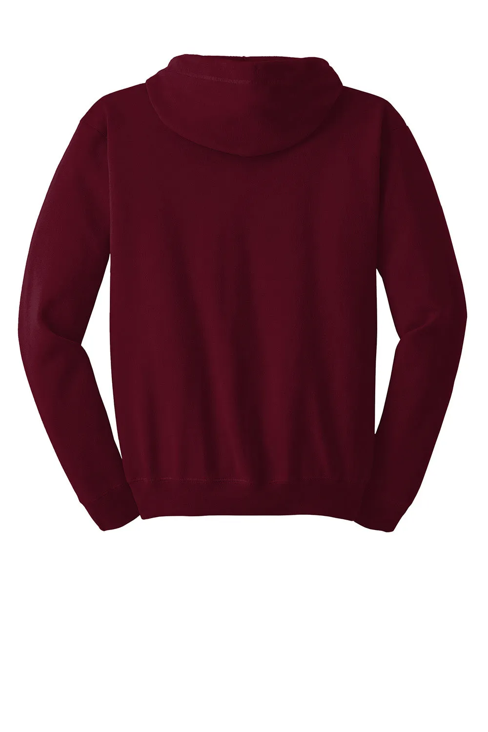 Hanes Mens EcoSmart Print Pro XP Pill Resistant Full Zip Hooded Sweatshirt Hoodie w/ Pockets - Maroon