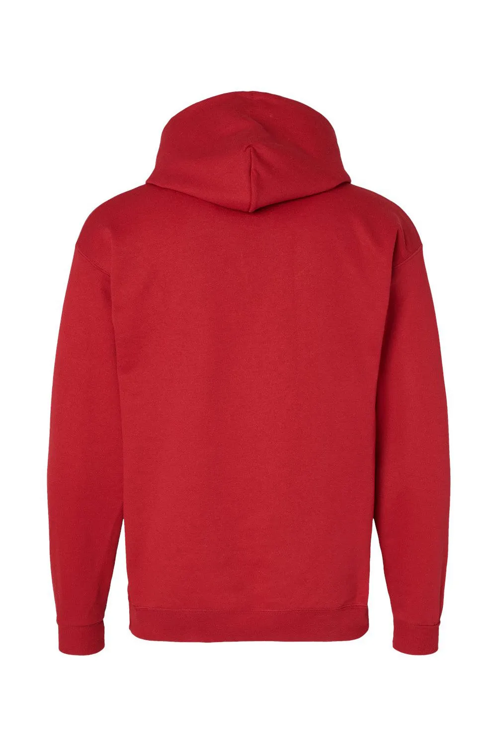 Hanes Mens EcoSmart Print Pro XP Pill Resistant Hooded Sweatshirt Hoodie w/ Pouch Pocket - Athletic Crimson Red