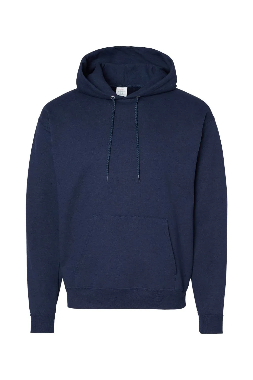 Hanes Mens EcoSmart Print Pro XP Pill Resistant Hooded Sweatshirt Hoodie w/ Pouch Pocket - Athletic Navy Blue