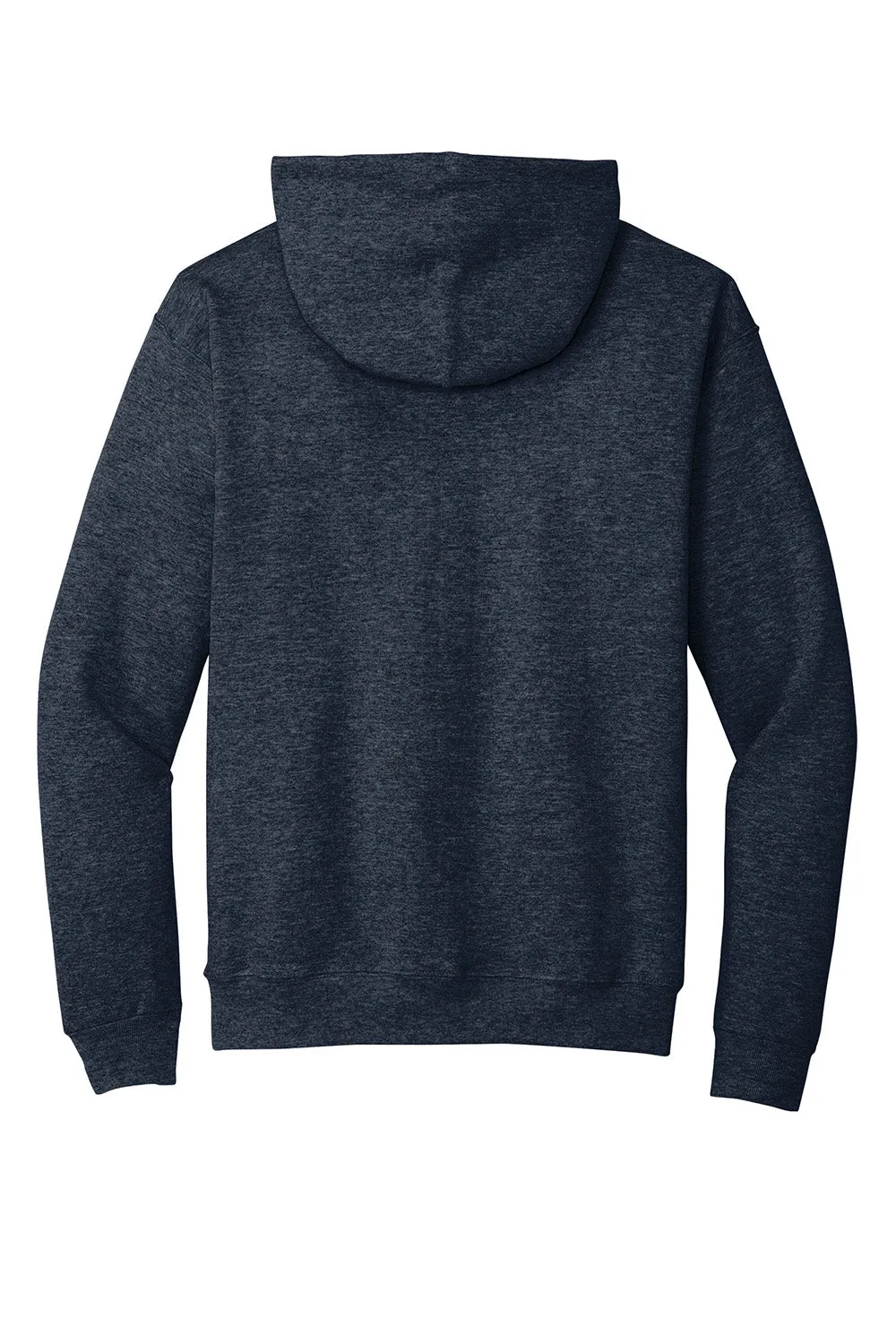 Hanes Mens EcoSmart Print Pro XP Pill Resistant Hooded Sweatshirt Hoodie w/ Pouch Pocket - Heather Navy Blue