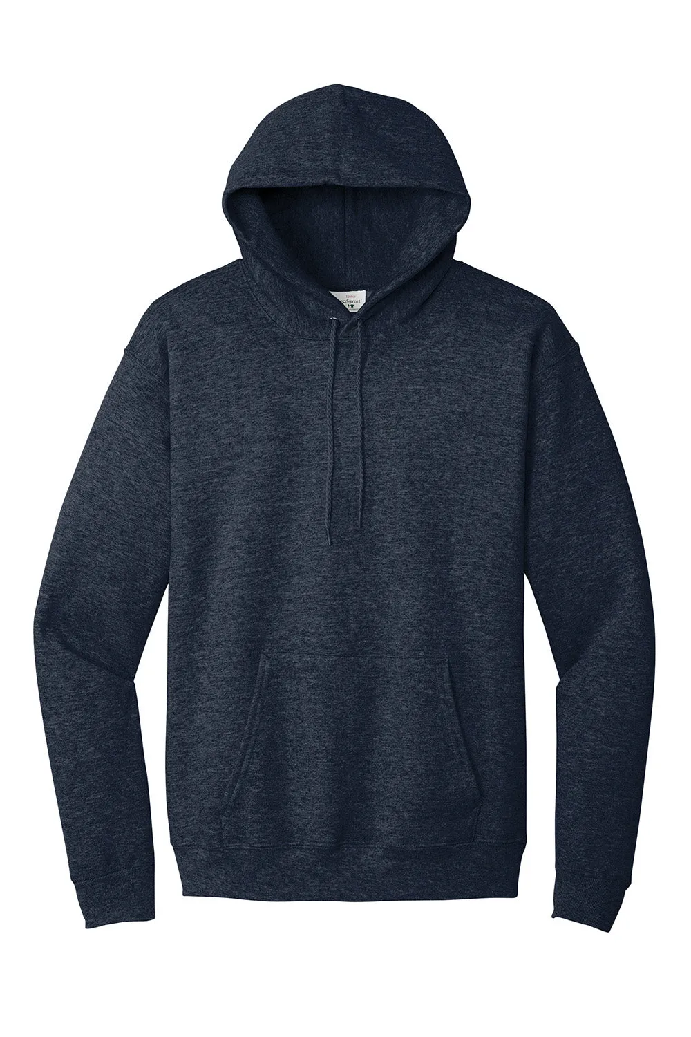 Hanes Mens EcoSmart Print Pro XP Pill Resistant Hooded Sweatshirt Hoodie w/ Pouch Pocket - Heather Navy Blue