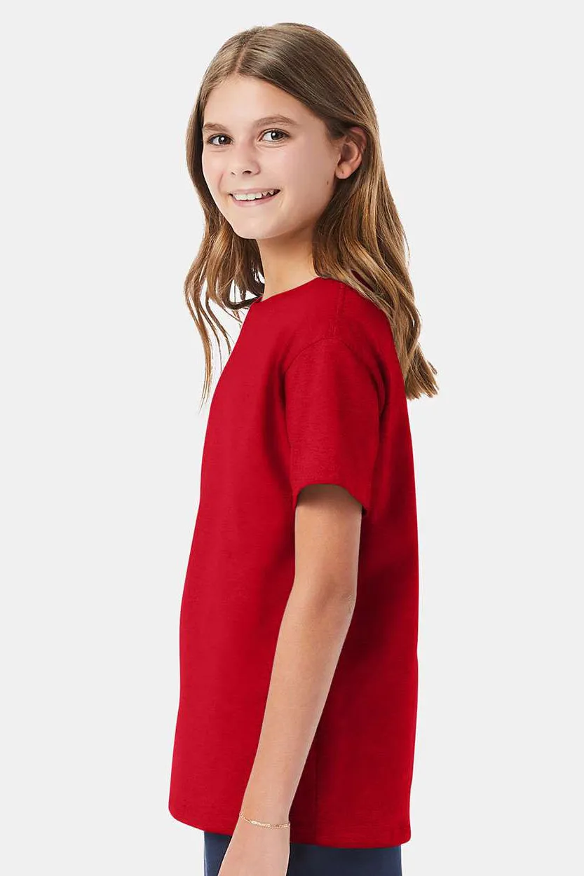Hanes Youth ComfortSoft Short Sleeve Crewneck T-Shirt - Athletic Red