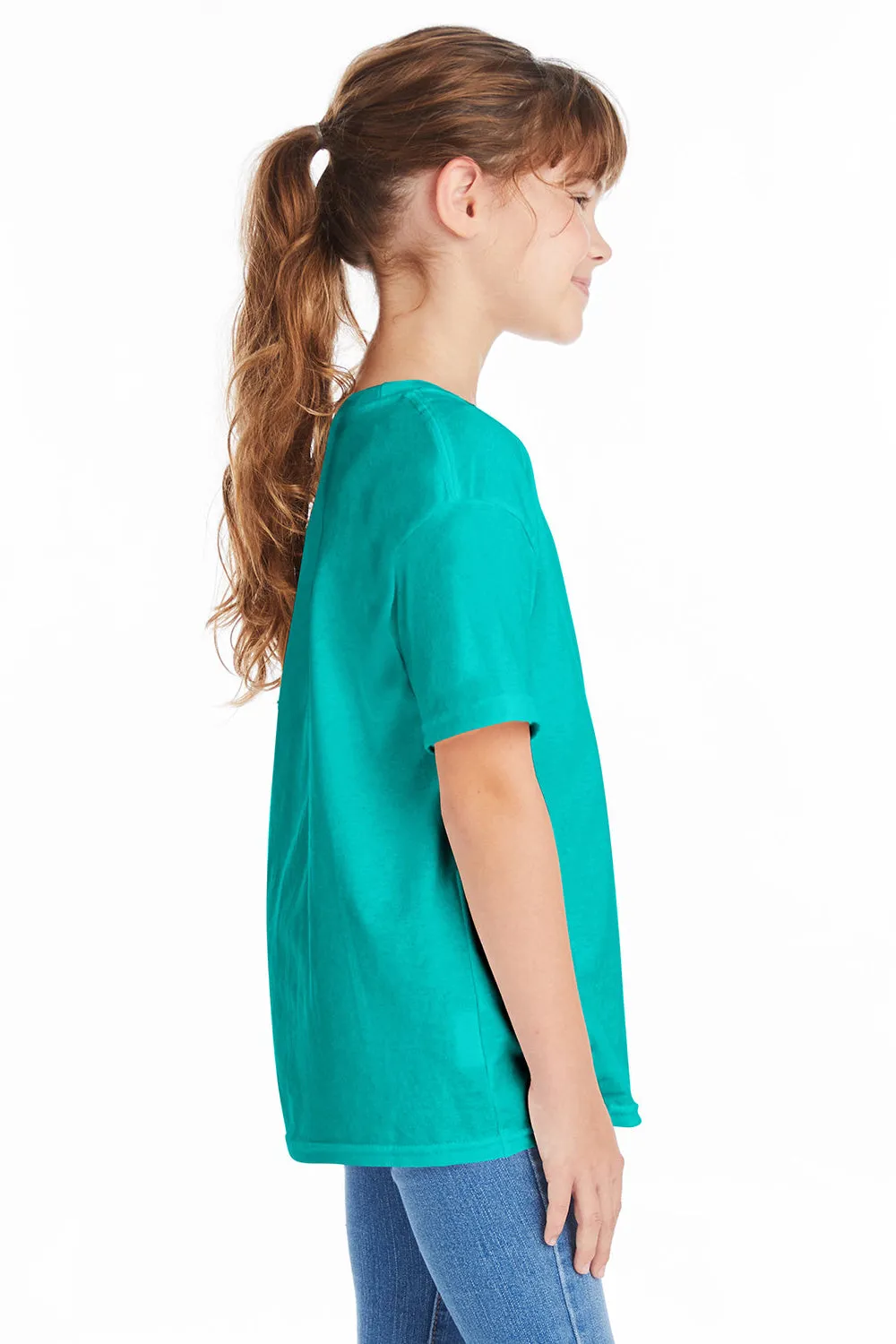 Hanes Youth ComfortSoft Short Sleeve Crewneck T-Shirt - Athletic Teal Green